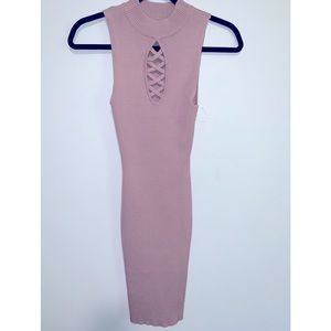 Short sleeve sweater dress